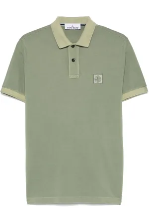 Stone Island Top, Herre, Grøn, XL, Bomuld, Grøn Polo Slim Fit