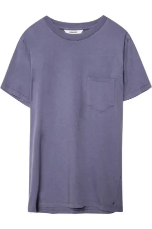 Zadig & Voltaire Top, Herre, Grå, L, Bomuld, Vintage Distressed Crew Neck T-Shirt