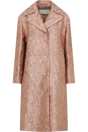 DRIES VAN NOTEN Frakke, Dame, Lyserød, M, Bomuld, Elegant Nude Neutrals Frakke Ss25