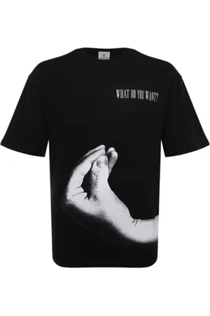 DIEGO VENTURINO Top, Herre, Sort, XL, Bomuld, Fed Frontprint Bomuld T-shirt