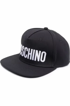 Moschino Tilbehør, Herre, Sort, ONE SIZE, Bomuld, Sort Logo Broderi Bomuld Hat