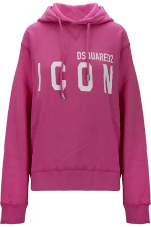 Dsquared2 Sweathshirts & Hoodies, Herre, Lyserød, XL, Bomuld, Herre hættetrøje med snor