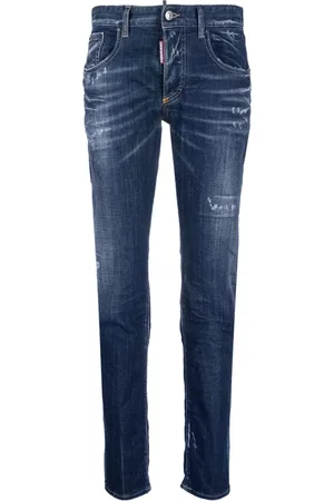 Dsquared2 Jeans, Dame, Blå, XS, Uld, Stilfulde Denim Jeans Bukser