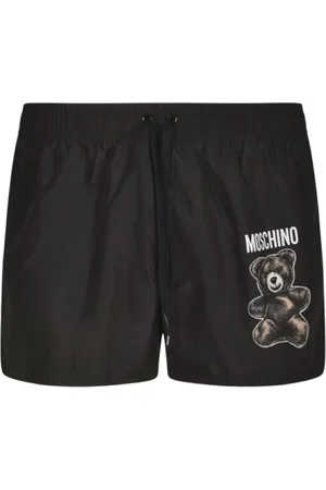 Moschino Badetøj, Herre, Sort, S, Polyester, Sort Teddybjørn Strandbokser Shorts