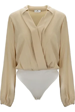 Elisabetta Franchi Top, Dame, , XL, Uld, Kvinders knappet body med lynlås