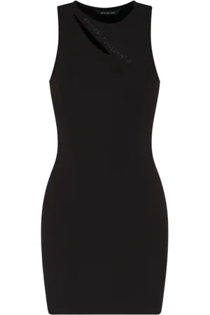 Armani Exchange Kjole, Dame, Sort, M, Sort Kort Kjole med For- og Bagslidser
