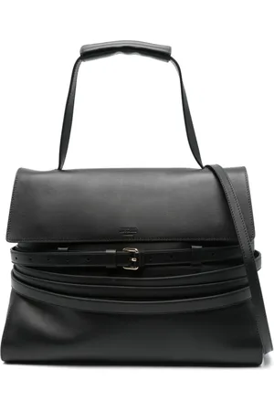 Moschino Taske, Dame, Sort, ONE SIZE, Uld, Sort Foldover Top Skuldertaske