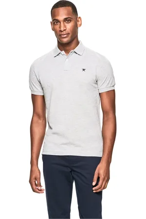 Hackett Top, Herre, Grå, 2XL, Bomuld, Slim Fit Logo Polo Shirt