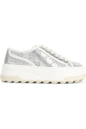 Gucci Sko, Dame, Grå, 40 EU, Uld, Hvide Sneakers Hæv Stil Ss25