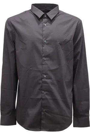 Emporio Armani Skjorte, Herre, Grå, M, Essentiel Phantom Skjorte Model 8N1C09