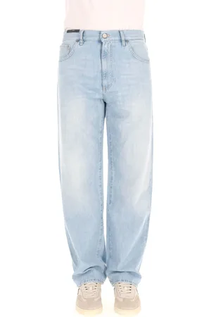 PT Torino Jeans, Herre, Blå, W30, Bomuld, Denim Loose Fit Bomuld Jeans