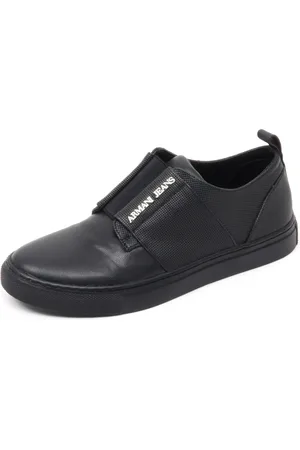 Emporio Armani Sko, Dame, Sort, 35 EU, Slip-on sko med AJ-stil