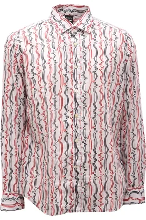 BAGUTTA Skjorte, Herre, Flerfarvet, XL, Bomuld, Milano Slim Fit Bomuldstrykt Skjorte