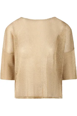 CIRCUS HOTEL Bluser & Skjorter, Dame, , M, Polyester, Glitrende Ribstrikket Top
