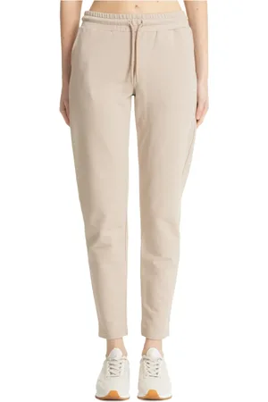 EA7 Bukser, Dame, , S, Bomuld, Elastisk talje joggers med logo broderi
