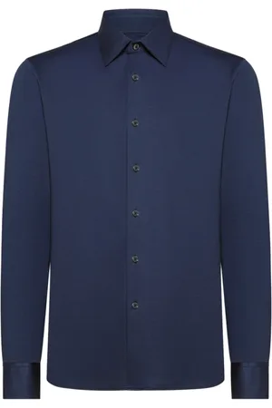 RRD Skjorte, Herre, Blå, 2XL, Uld, Blå Oxford Jacquard Herreskjorte