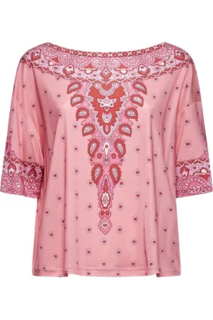 Etro Bluser & Skjorter, Dame, Lyserød, S, Uld, Floral Paisley Print Top