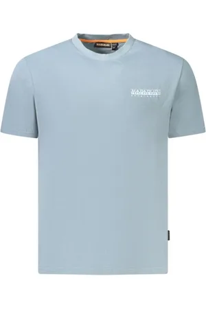 Napapijri Top, Herre, Grå, M, Logo Print Crew Neck Cotton Shirt