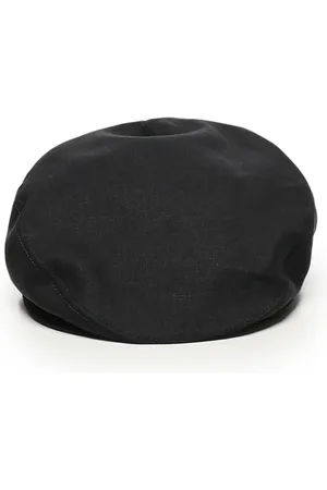 Dolce & Gabbana Tilbehør, Herre, Sort, 59 CM, Sorte huer i hør med skygge