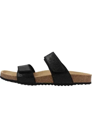 Geox Sko, Dame, Sort, 38 EU, Uld, Stilfulde Sliders til Kvinder