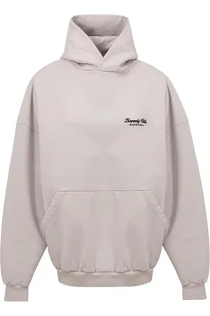 Balenciaga Sweathshirts & Hoodies, Herre, Grå, L, Bomuld, Grå Bomuld Crew Neck Sweater