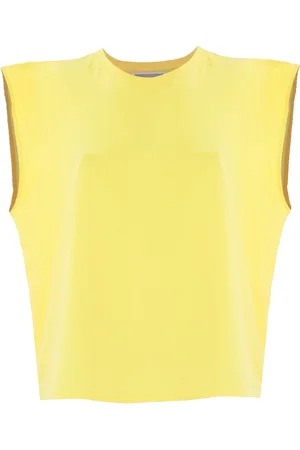 Kocca Top, Dame, Gul, M, Bomuld, Rund Hals Bomuld Bluse