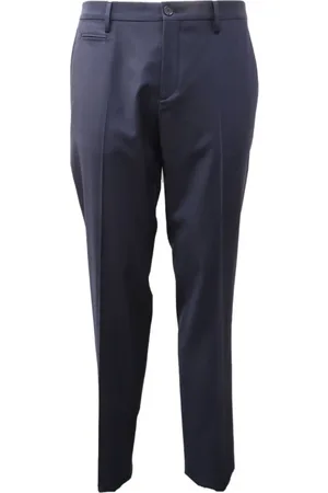 Patrizia Pepe Bukser, Herre, Blå, XL, Uld, Uldblandede Slim Fit Bukser
