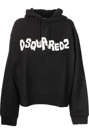 Dsquared2 Sweathshirts & Hoodies, Dame, Sort, L, Bomuld, Italienske Sweatshirts til Mænd