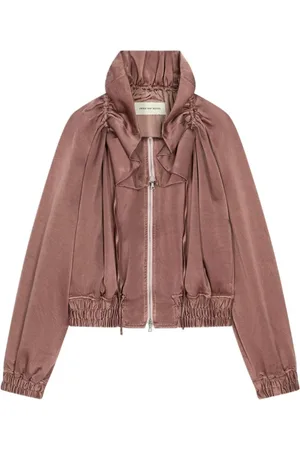 DRIES VAN NOTEN Jakke, Dame, Lyserød, M, Rosa Jakke med Snørelukning