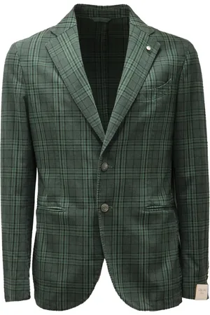 L.B.M. 1911 Jakke, Herre, Grøn, L, Bomuld, Vintage Effekt Slim Fit Jakke