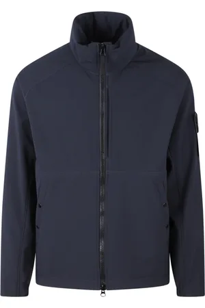 Stone Island Jakke, Herre, Blå, L, Polyester, Let Soft Shell Jakke med R_e.dye® Teknologi