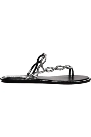 RENE CAOVILLA Sko, Dame, Sort, 39 EU, Sorte Stropløse Sandaler