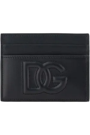Dolce & Gabbana Tilbehør, Dame, Sort, ONE SIZE, Læder, Præget læderkortholder