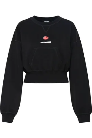 Dsquared2 Sweathshirts & Hoodies, Dame, Sort, XS, Bomuld, Italienske Sweatshirts