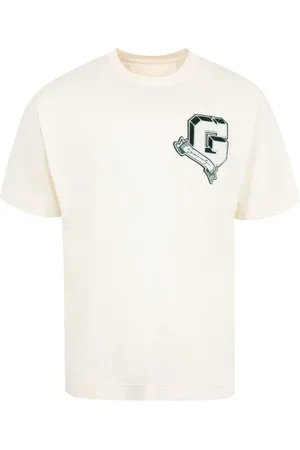 Givenchy Top, Herre, Hvid, XL, Bomuld, Hvid T-shirt med G-patch