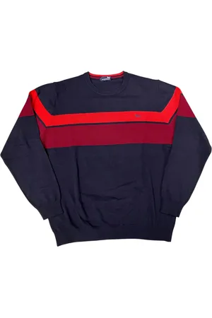 HARMONT&BLAINE Strik, Herre, Blå, 3XL, 3XL - Multifarvet rund hals sweater i en blanding af materialer til mænd