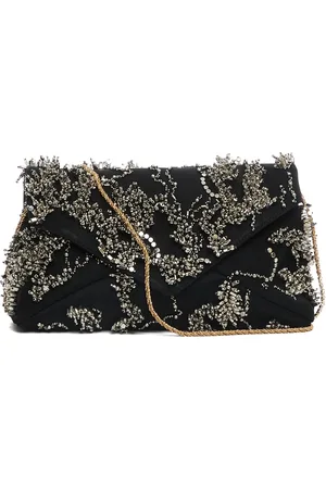 DRIES VAN NOTEN Taske, Dame, Sort, ONE SIZE, Uld, Sort Håndtaske med Gylden Skulderrem