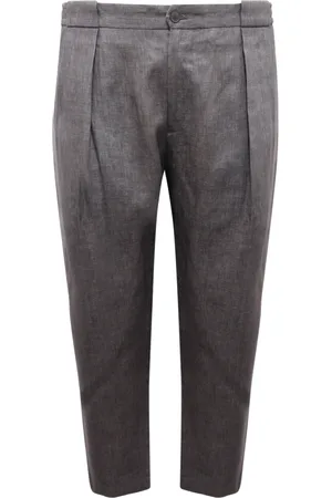 Briglia 1949 Bukser, Herre, Grå, XL, Linned, Portobellos Linnedbukser Easy Fit
