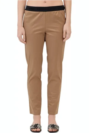 ERMANNO SCERVINO Bukser, Dame, Brun, XS, Bomuld, Bomuldscigaretbukser sort elastisk talje