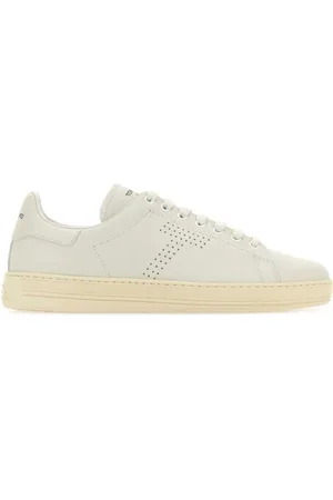 Tom Ford Sko, Herre, Hvid, 41 1/2 EU, Læder, Afslappede Sneakers til Hverdagsstil