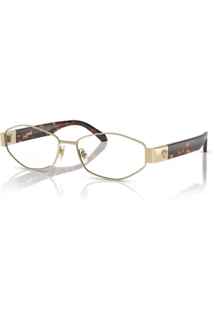 VERSACE Tilbehør, unisex, Gul, 53 MM, Uld, Stilfulde briller i lys guld