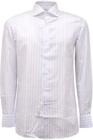 SONRISA Skjorte, Herre, Hvid, M, Bomuld, Bomuld/Linned Skjorte Made in Italy