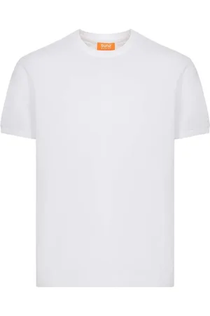 sunseeker Top, Herre, Hvid, L, Bomuld, Hvid Bomuld Crew Neck T-Shirt med Logo