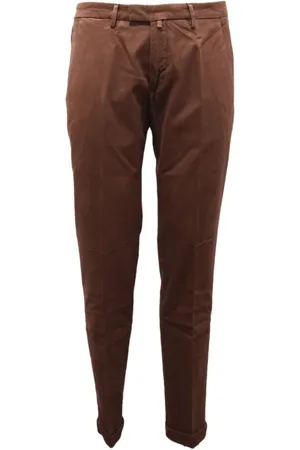 Briglia 1949 Bukser, Herre, Brun, 2XL, Bomuld, Slim italiensk buks