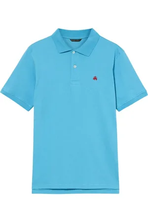 Brooks Brothers Top, Herre, Blå, S, Bomuld, Bomuld Piqué Polo