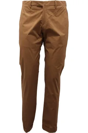 Briglia 1949 Bukser, Herre, Brun, 2XL, Bomuld, Slim Tobakbukser Made in Italy