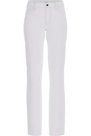 Guess Jeans, Dame, Hvid, W28, Uld, Hvide Straight Jeans til Kvinder
