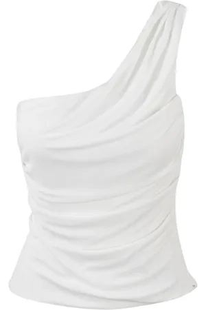 Alberta Ferretti Top, Dame, Hvid, S, Uld, Sleeveles Top
