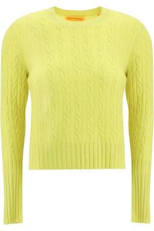 Guest In Residence Strik, Dame, Gul, S, Cashmere, Kashmir Fletstrik Sweater med Ribkant