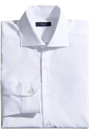 FAY Skjorte, Herre, Hvid, XL, Bomuld, Formal Skjorte